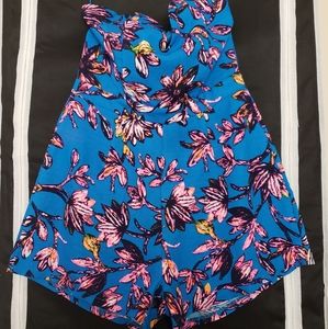 Missguided  Blue Floral Romper